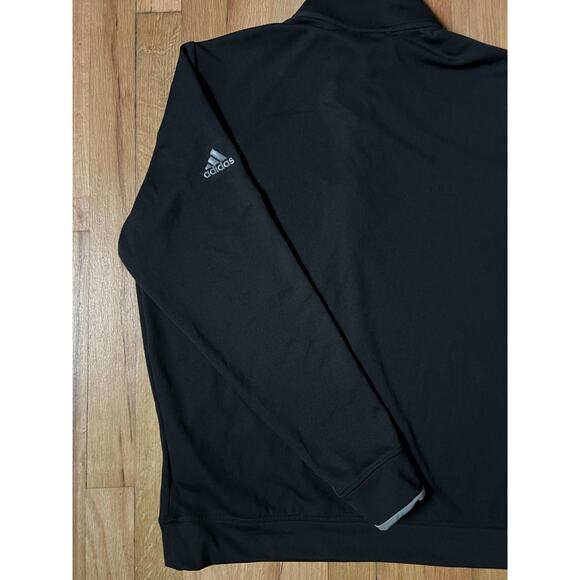 Adidas Mens Athletic Lightweight Half Zip Athleisure Black Golf Top Sz M - Picture 9 of 16